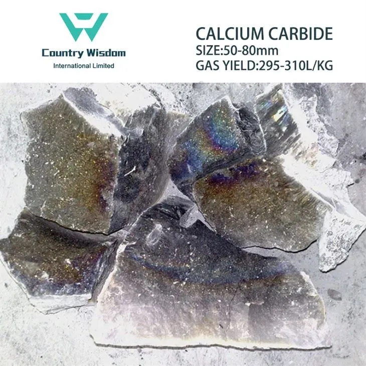 China Manufacturer Price Industry Grade Calcium Carbide 295L-310/Kg50kg/100kg Drum 50-80 mm For Acetylene Gas